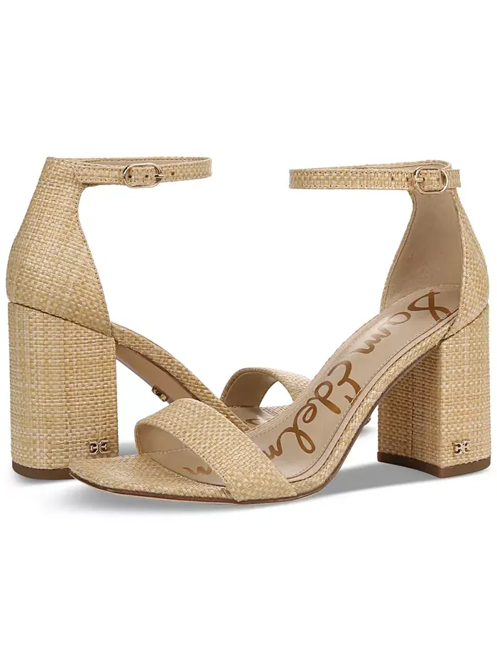 Женские босоножки Daniella на блочном каблуке, комплект из двух частей Sam Edelman — изображение 7 из 9, белый