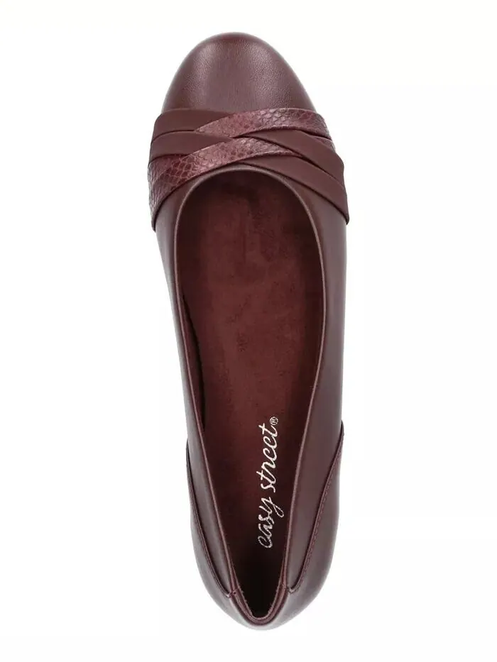 Женские балетки Kylie Comfort Easy Street — изображение 4 из 9, бордовый