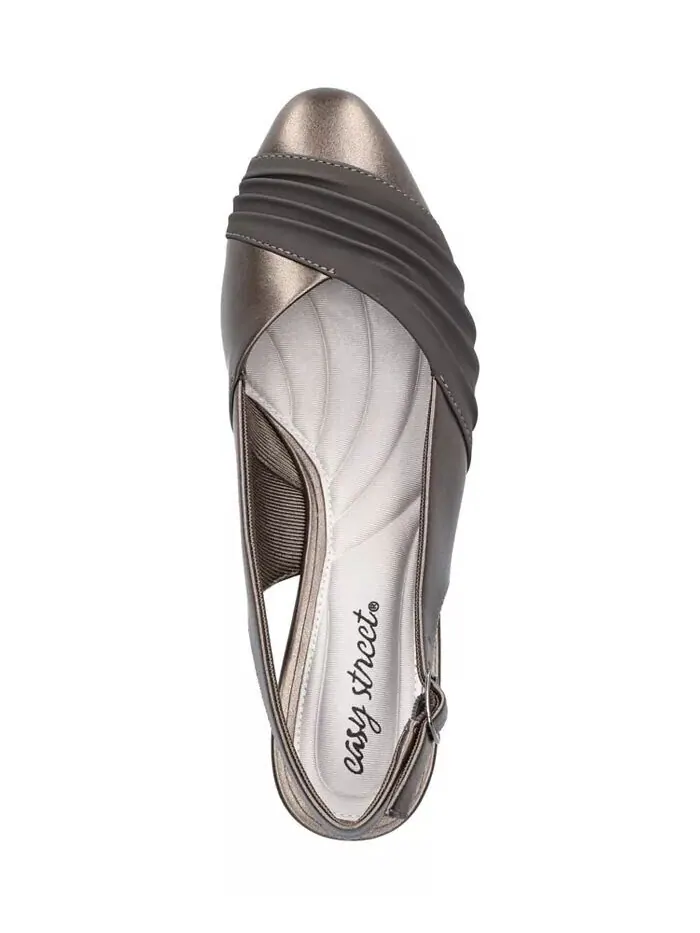 Женские туфли-лодочки Bates Slingback Easy Street — изображение 4 из 7, серебристый