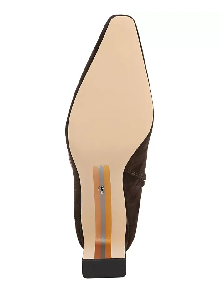 Ботинки Sylvia с заостренным носком до колена Sam Edelman — изображение 5 из 5, коричневый