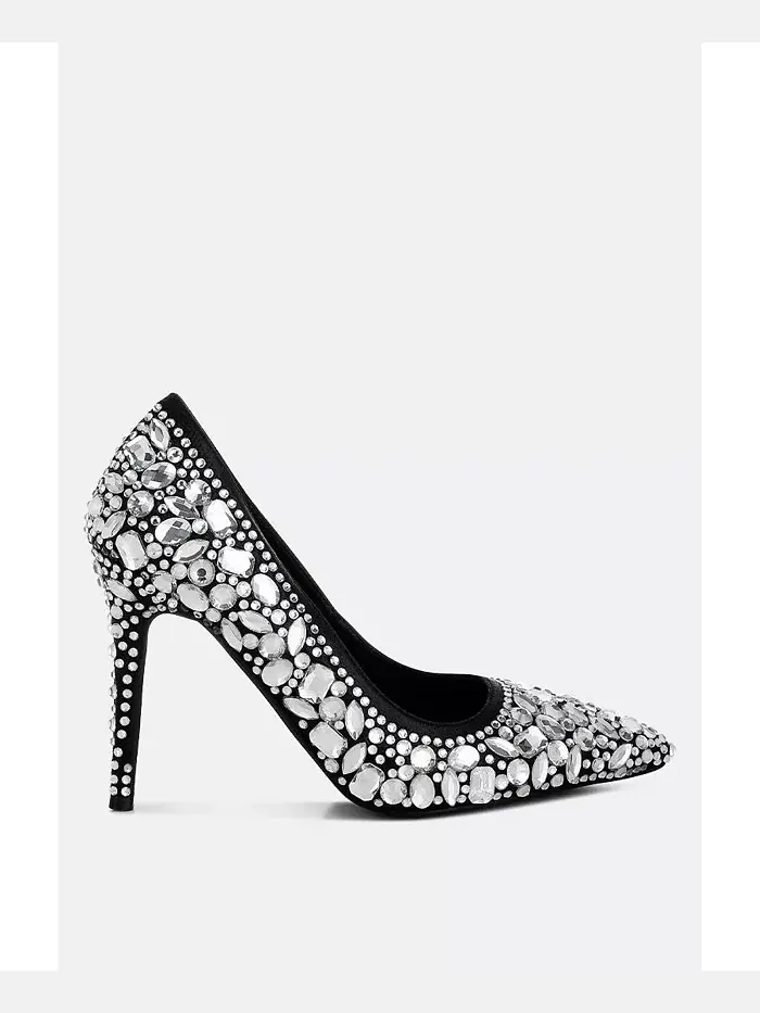 Туфли-лодочки Iceout с украшениями из стразов и камней Diamante London Rag