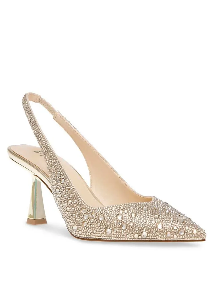 Женские вечерние туфли Clark с открытой пяткой Betsey Johnson — изображение 1 из 5, светлый золотистый