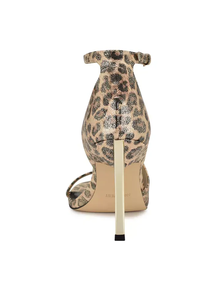 Женские асимметричные босоножки Shimmy на высоком каблуке-стилете Nine West — изображение 3 из 5, золотистый
