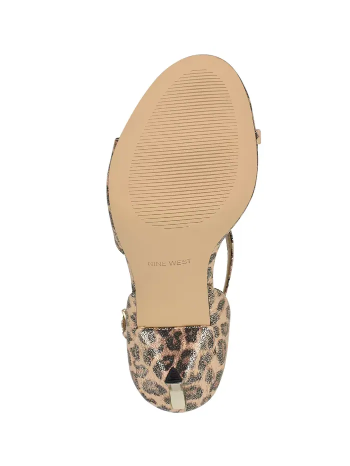Женские асимметричные босоножки Shimmy на высоком каблуке-стилете Nine West — изображение 5 из 5, золотистый