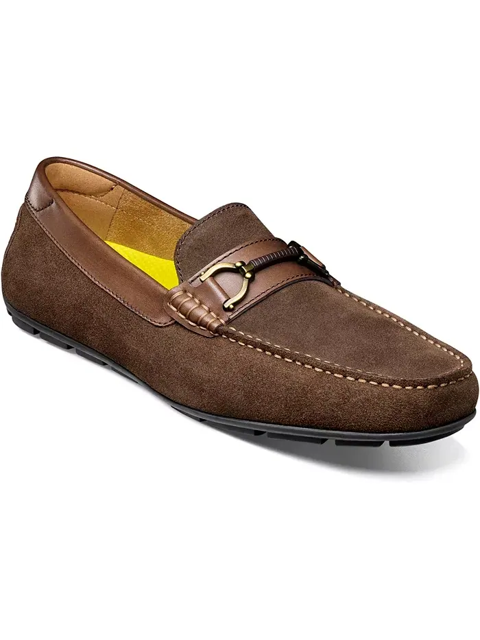 Мужские мокасины для вождения Motor Moc Toe Bit Florsheim — изображение 1 из 20, коричневый