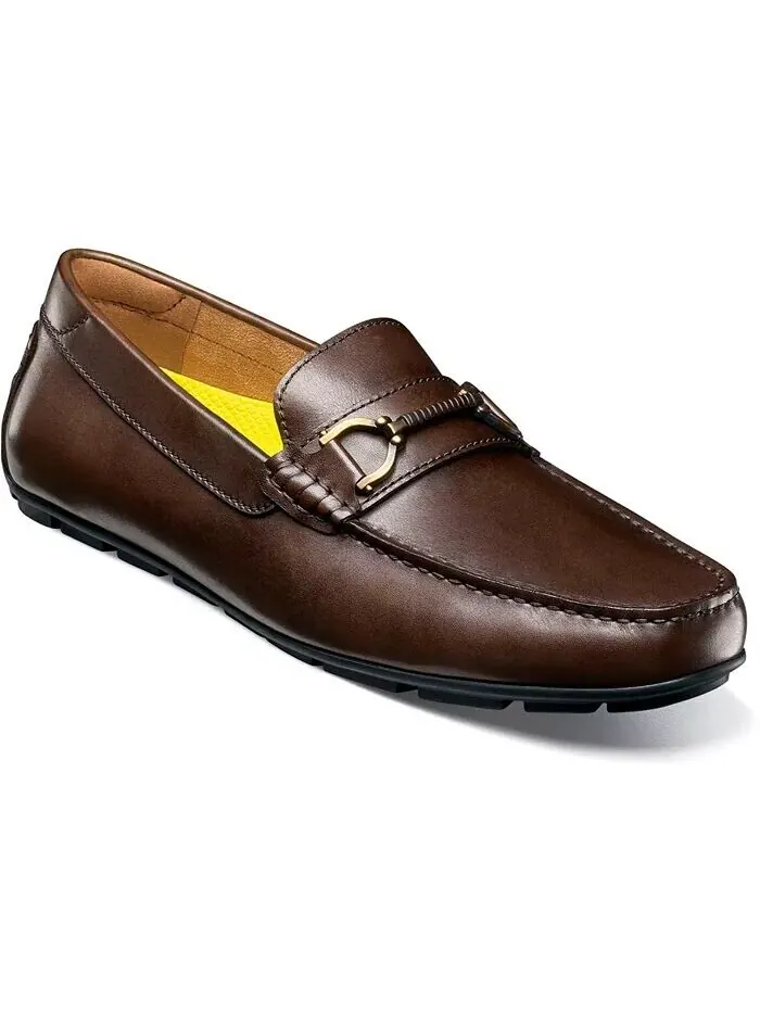 Мужские мокасины Motor Moc Toe Bit Driving Loafer Florsheim — изображение 1 из 8, коричневый
