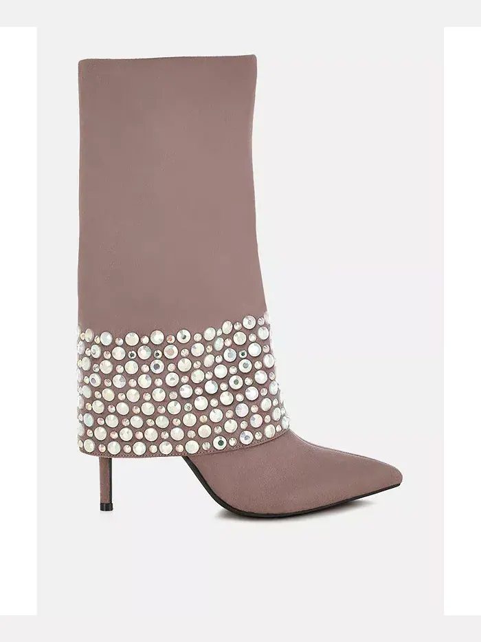 BASSO Party Diamante Stiletto ботинки для женщин с шипами London Rag — изображение 2 из 5, бежевый/бежевый