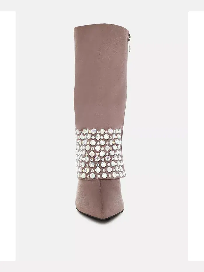 BASSO Party Diamante Stiletto ботинки для женщин с шипами London Rag — изображение 3 из 5, бежевый/бежевый