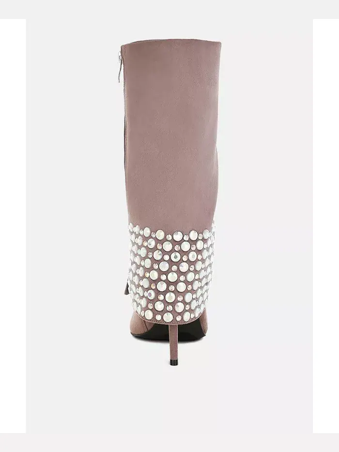 BASSO Party Diamante Stiletto ботинки для женщин с шипами London Rag — изображение 5 из 5, бежевый/бежевый