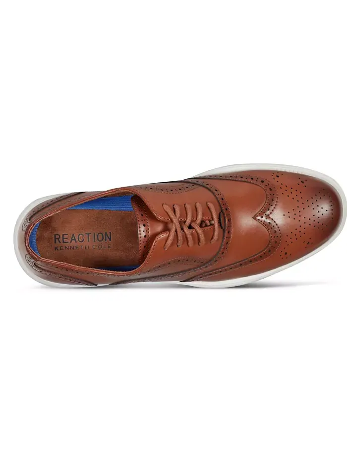Мужские оксфорды Nio Wing Lace Up Kenneth Cole Reaction — изображение 4 из 5, бежевый