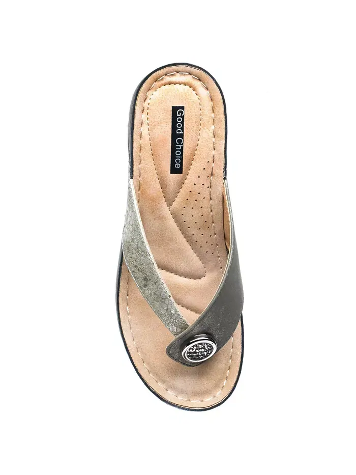 Женские босоножки на танкетке Dafni Thong Comfort Gc Shoes — изображение 4 из 4, бежевый/бежевый