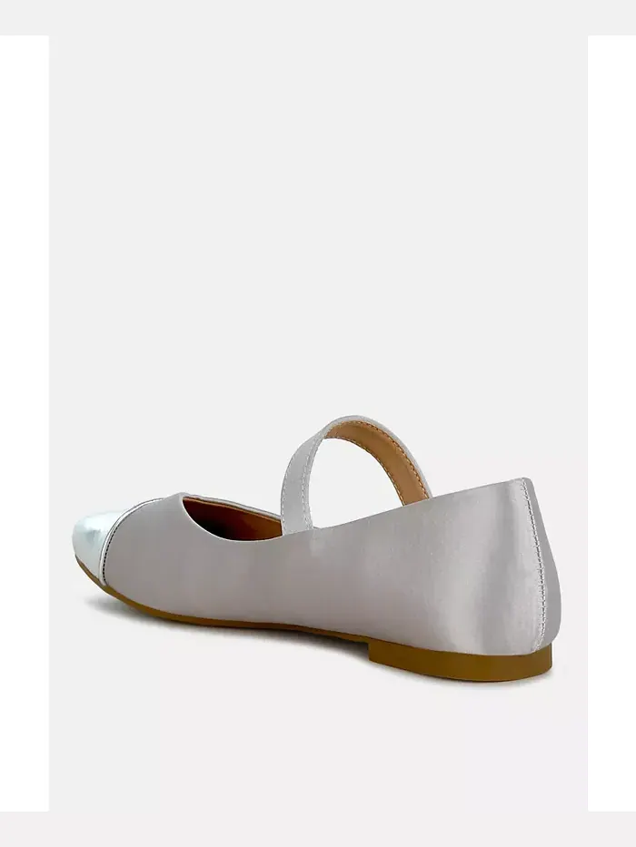 Туфли Мэри Джейн из твида Albi Patent Toe Cap Female London Rag — изображение 4 из 6, серебряный