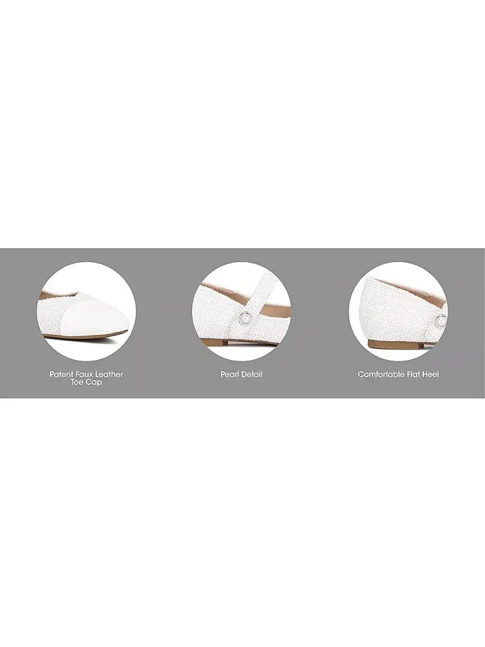 Туфли Мэри Джейн из твида Albi Patent Toe Cap Female London Rag — изображение 6 из 6, серебряный