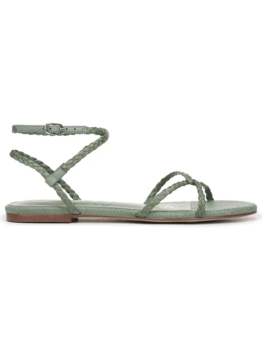 Женские сандалии Ellina с плетеными ремешками Sam Edelman, Sage Sky Faux Raffia — изображение 2 из 5