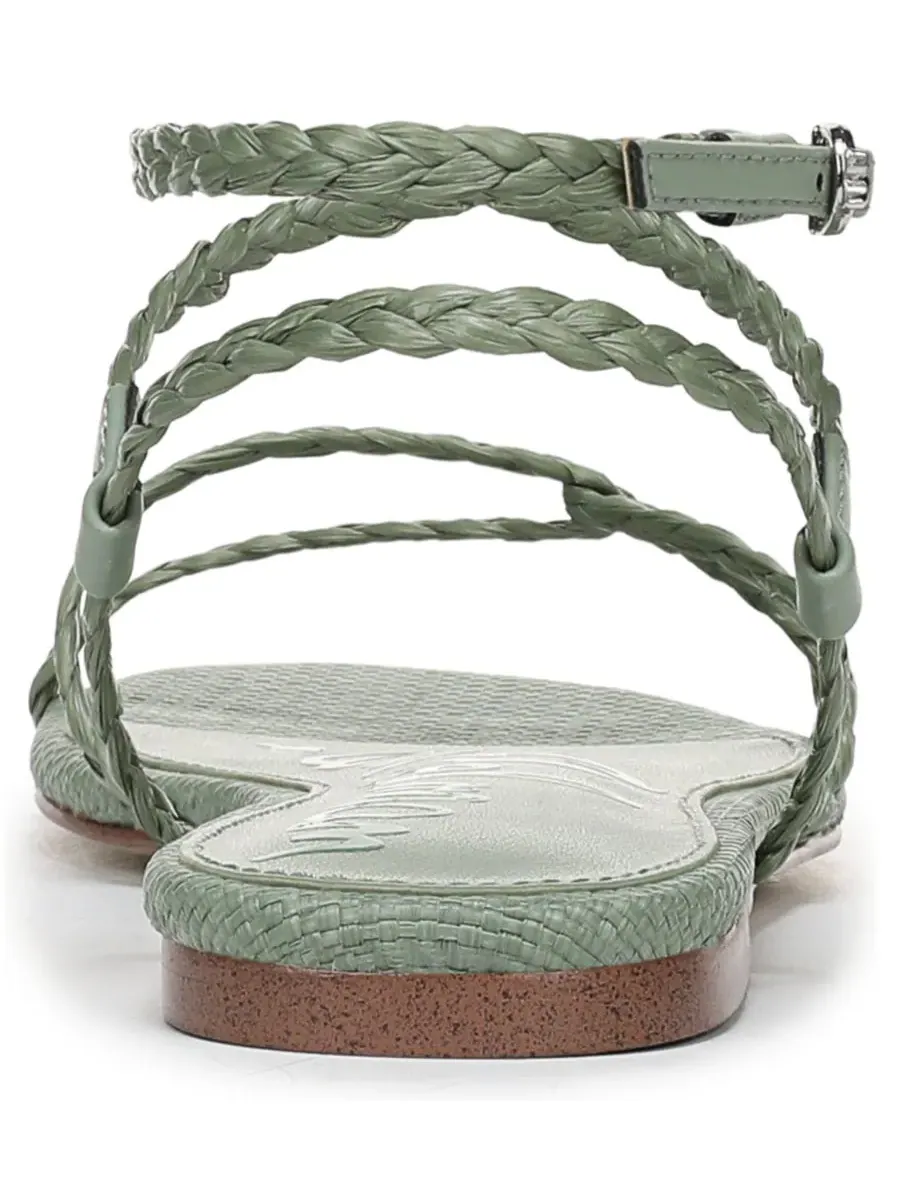 Женские сандалии Ellina с плетеными ремешками Sam Edelman, Sage Sky Faux Raffia — изображение 3 из 5