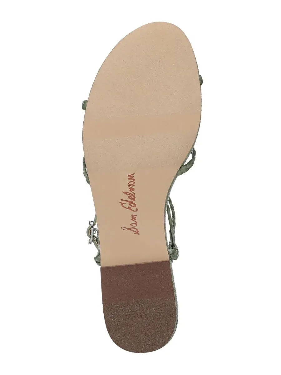 Женские сандалии Ellina с плетеными ремешками Sam Edelman, Sage Sky Faux Raffia — изображение 5 из 5