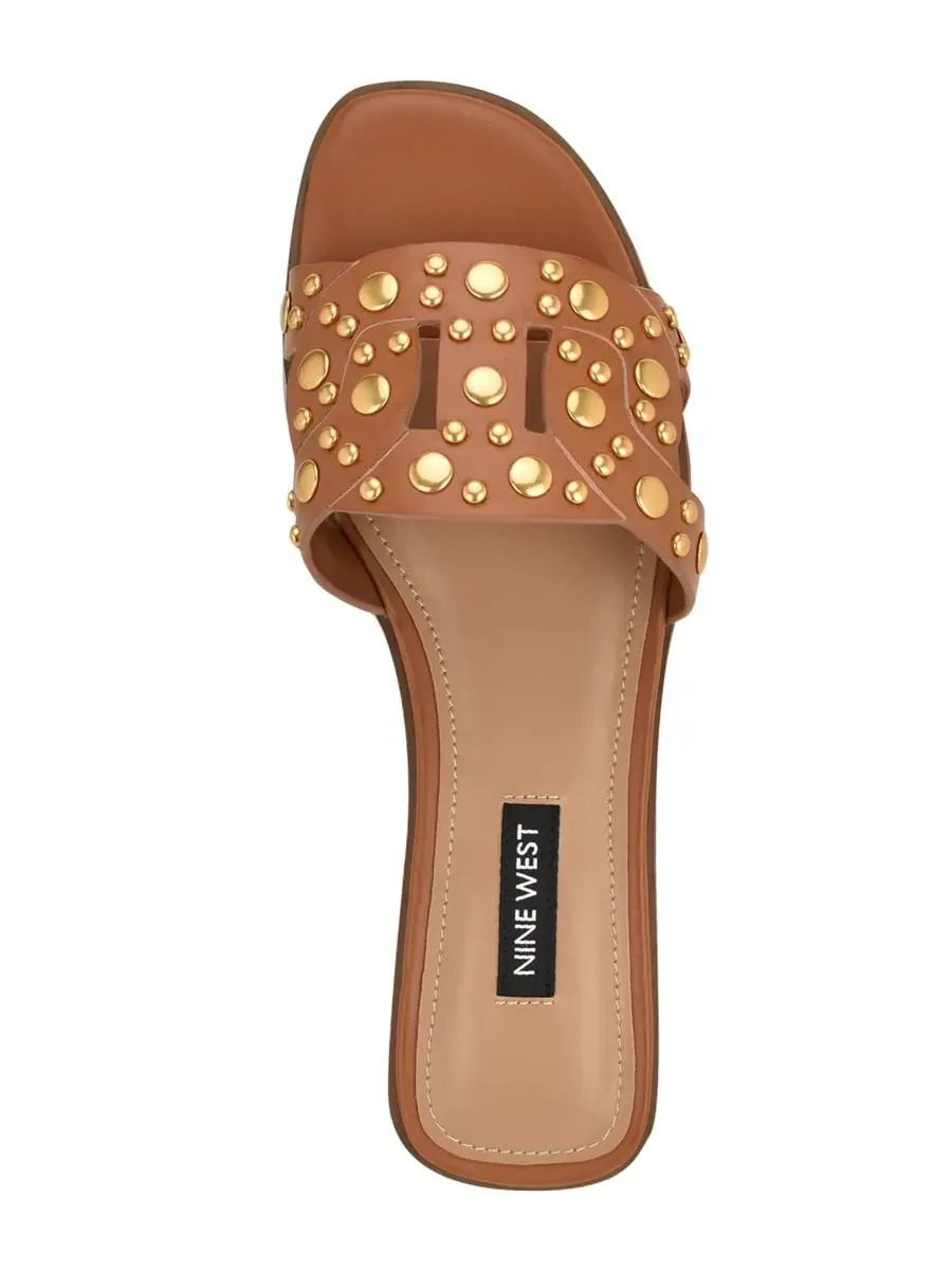 Женские сандалии-слипоны Gomaz с декором Nine West — изображение 4 из 5, коричневый