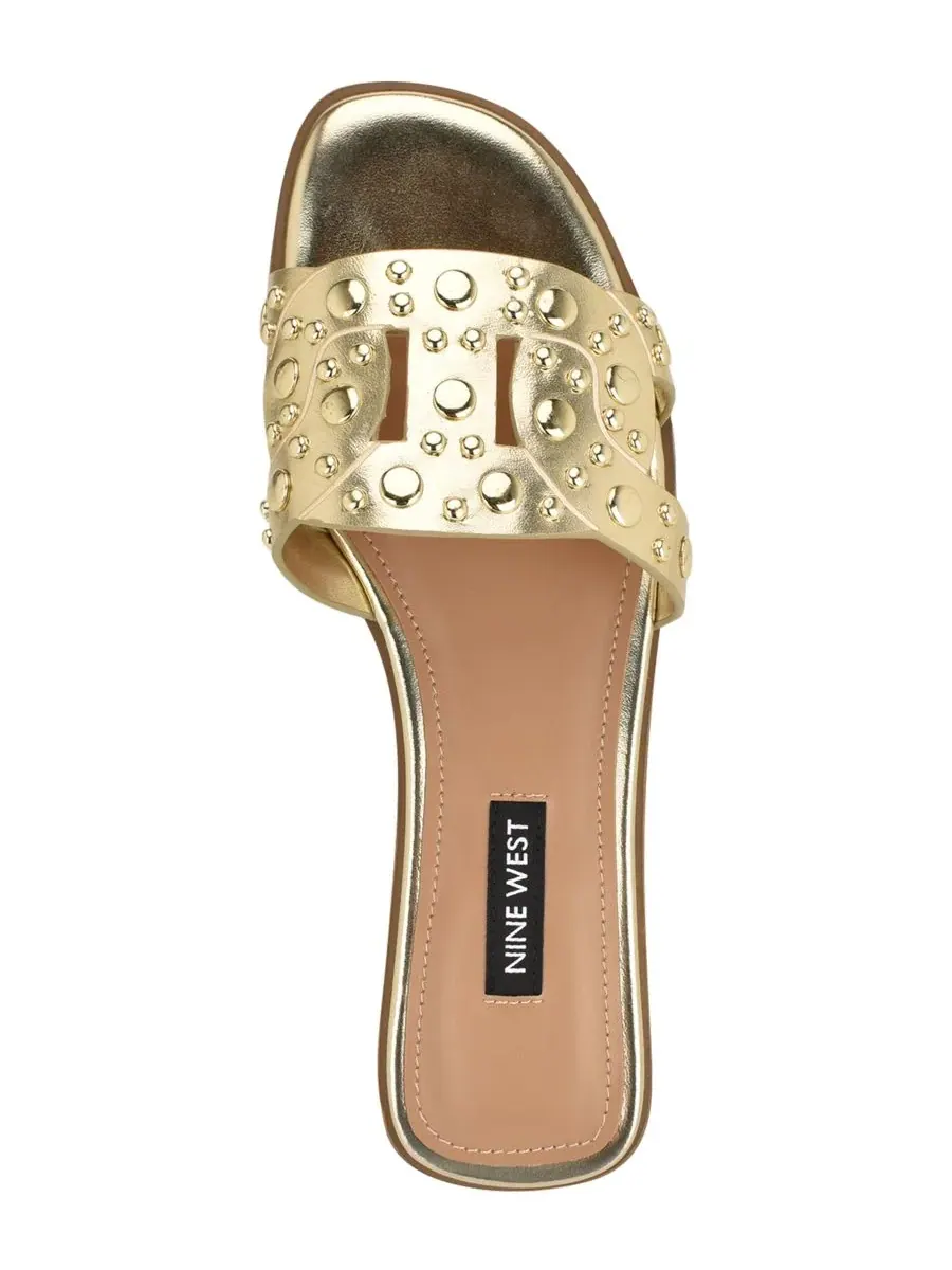 Женские сандалии-слипоны Gomaz с декором Nine West — изображение 4 из 5, золото