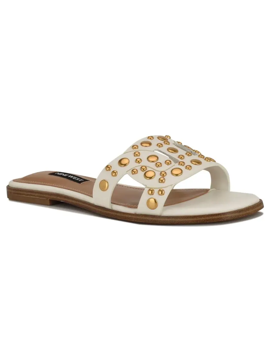 Женские сандалии-слипоны Gomaz с декором Nine West — изображение 1 из 5, белый