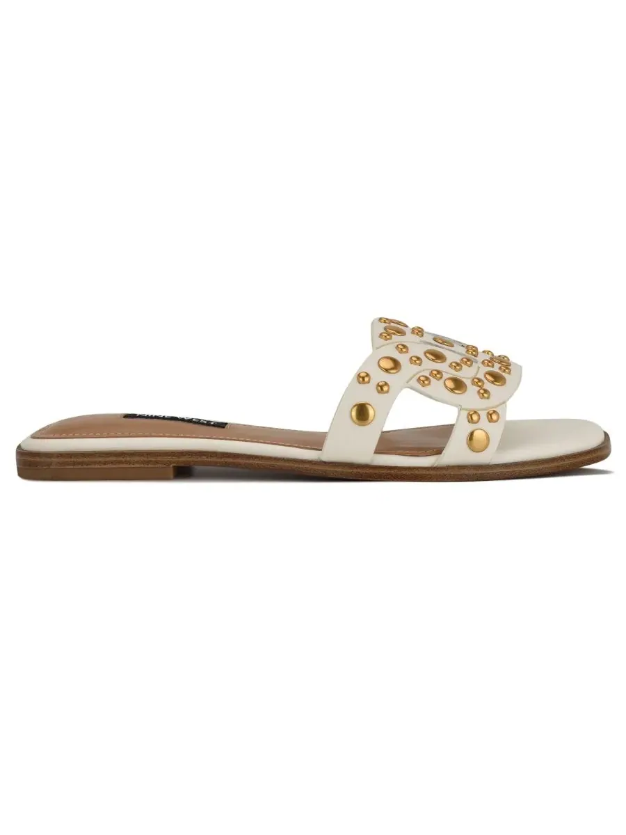 Женские сандалии-слипоны Gomaz с декором Nine West — изображение 2 из 5, белый