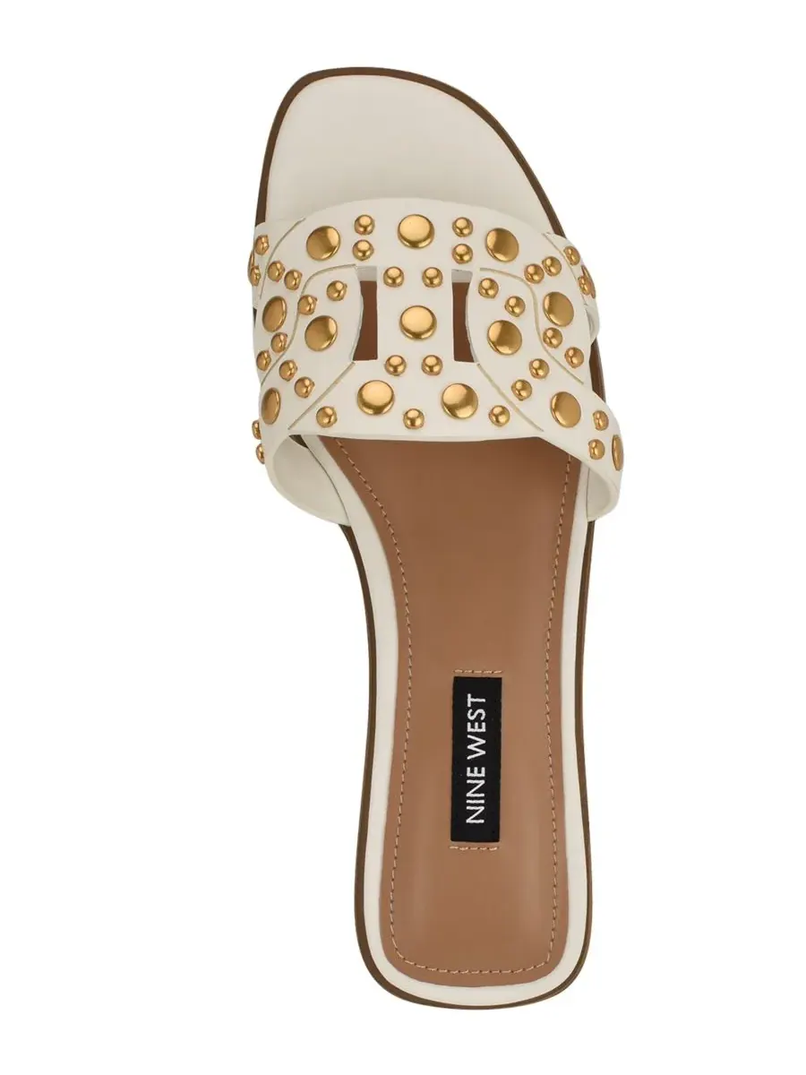 Женские сандалии-слипоны Gomaz с декором Nine West — изображение 4 из 5, белый