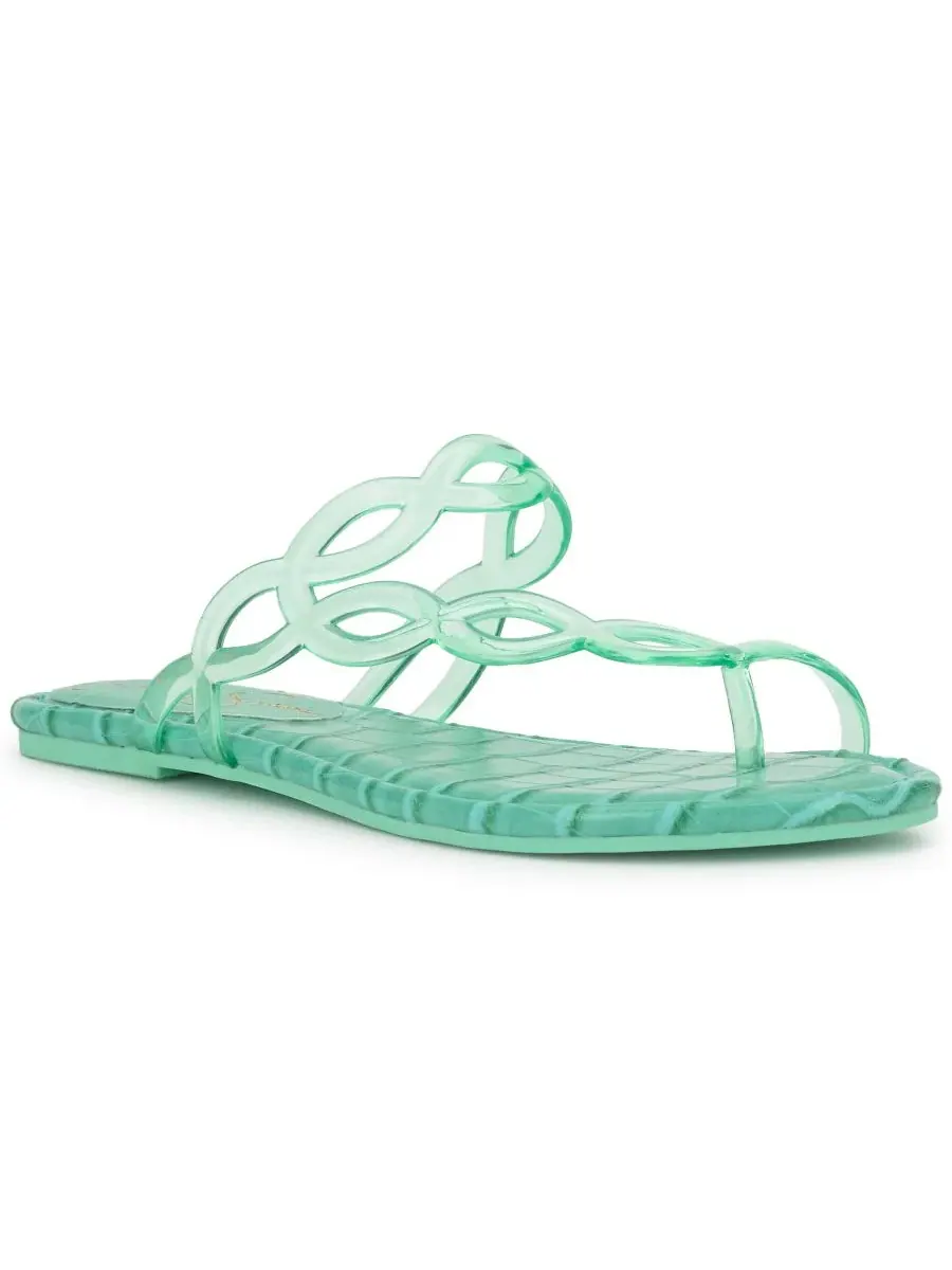 Женские сандалии-балетки Aloni Jelly с кольцом для пальца Jessica Simpson, Seafoam Vinyl