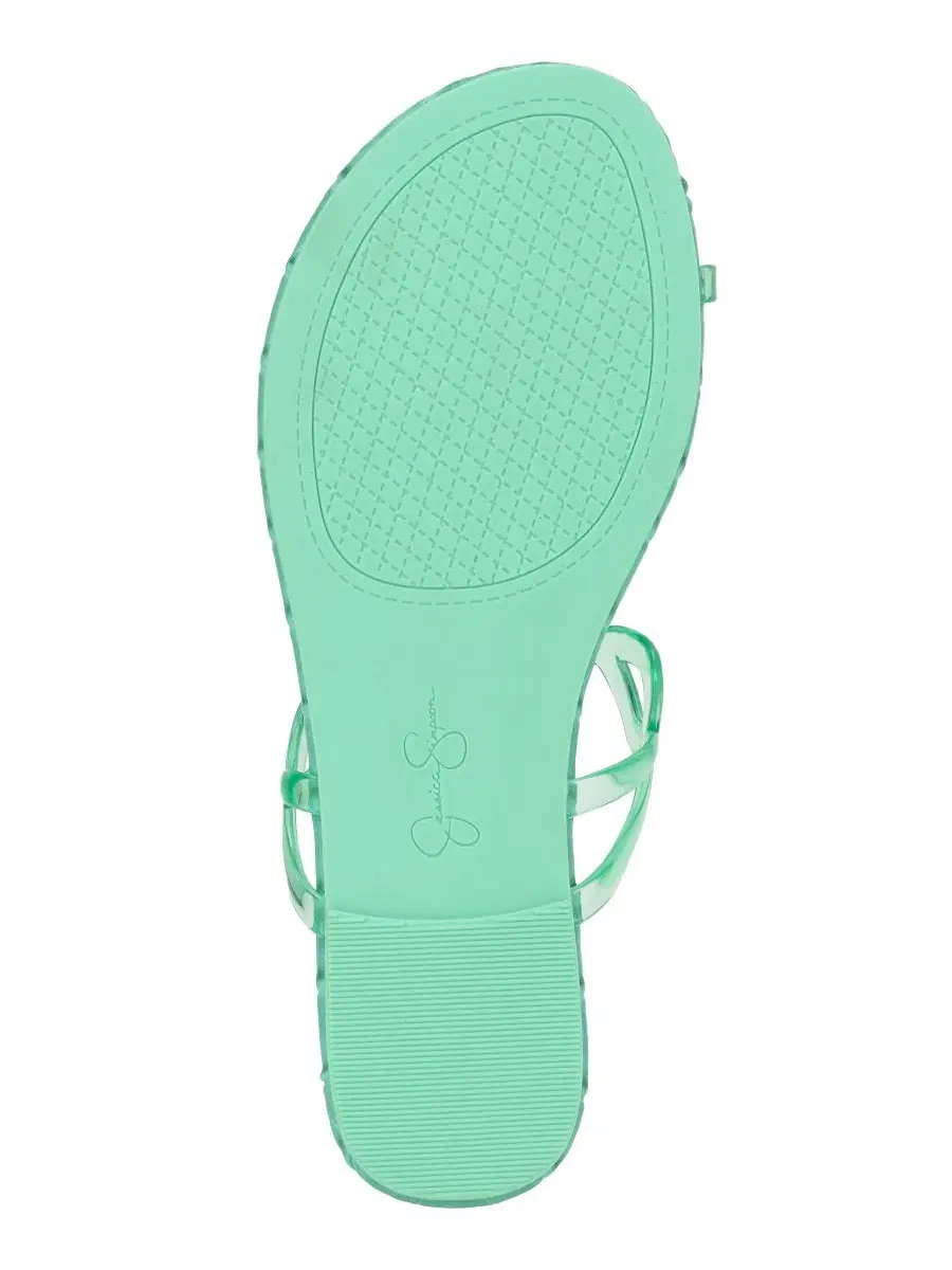 Женские сандалии-балетки Aloni Jelly с кольцом для пальца Jessica Simpson, Seafoam Vinyl — изображение 5 из 5
