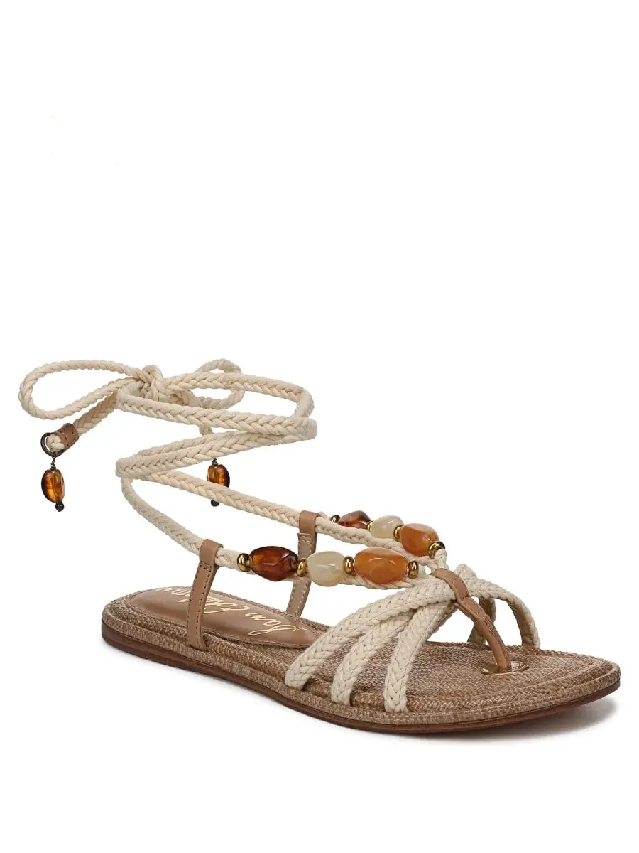 Женские сандалии Rori на плоской подошве с ремешками Sam Edelman — изображение 1 из 5, натуральный песочный