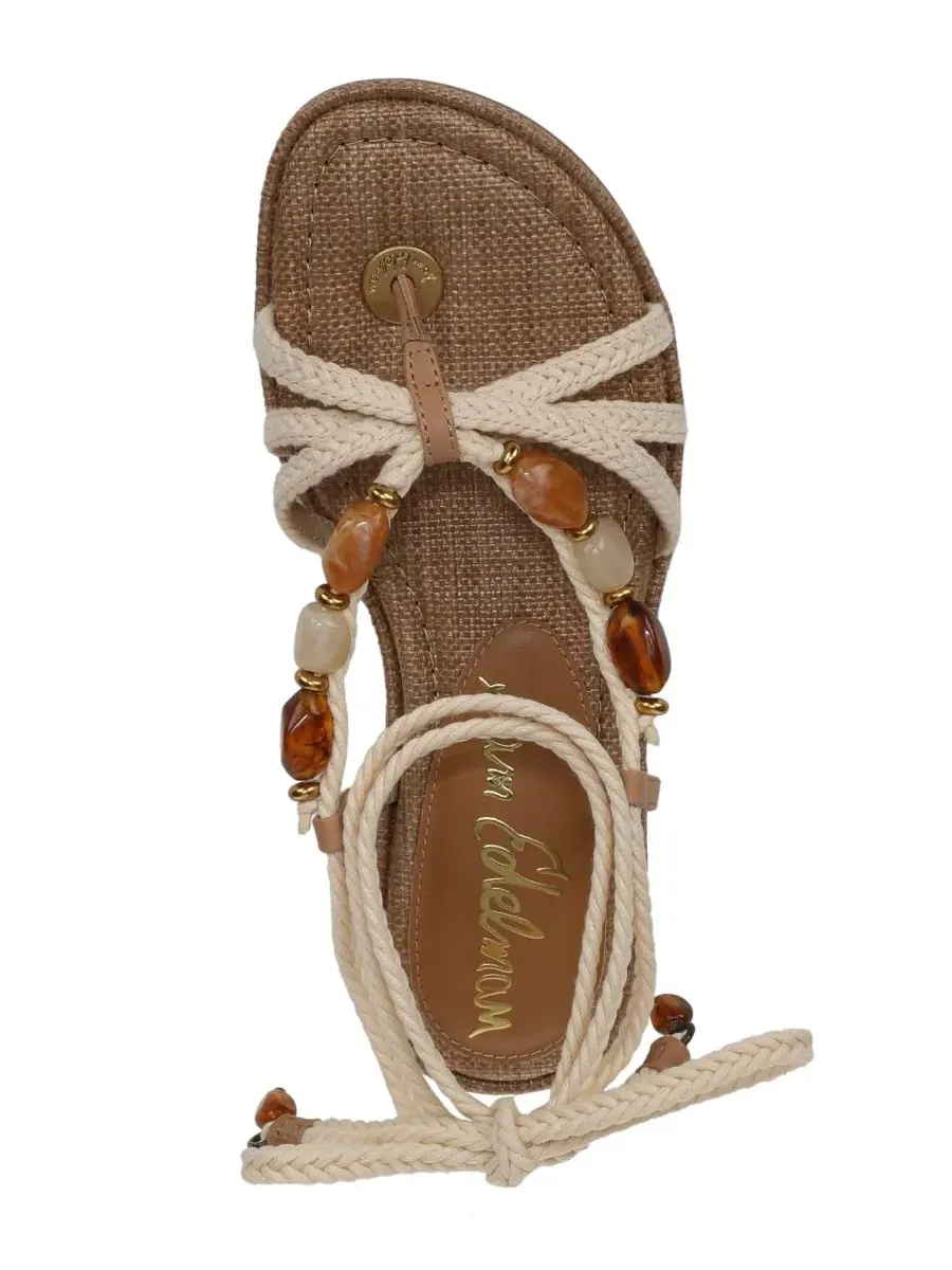 Женские сандалии Rori на плоской подошве с ремешками Sam Edelman — изображение 4 из 5, натуральный песочный