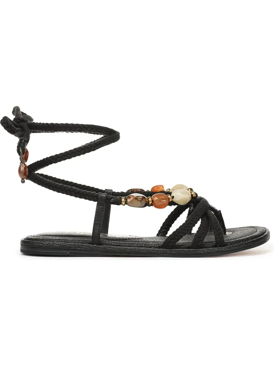 Женские сандалии Rori на плоской подошве с ремешками Sam Edelman — изображение 2 из 5, черный