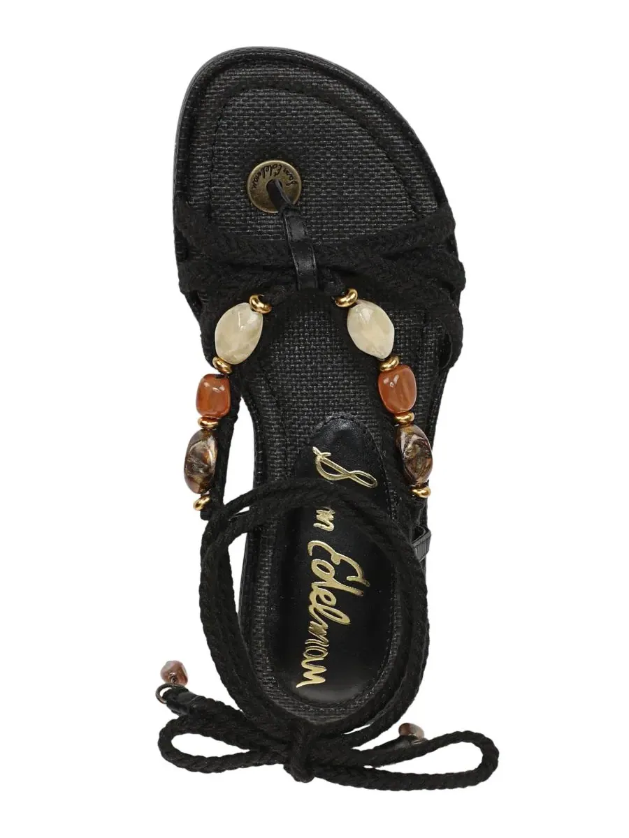 Женские сандалии Rori на плоской подошве с ремешками Sam Edelman — изображение 4 из 5, черный