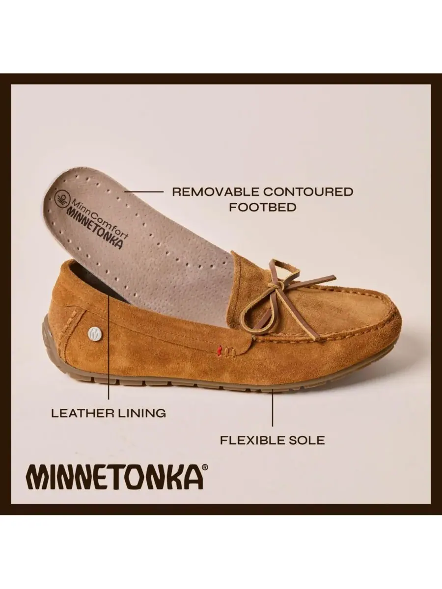 Minnetonka Мужские замшевые лоферы-мокасины — изображение 3 из 6, коричневый