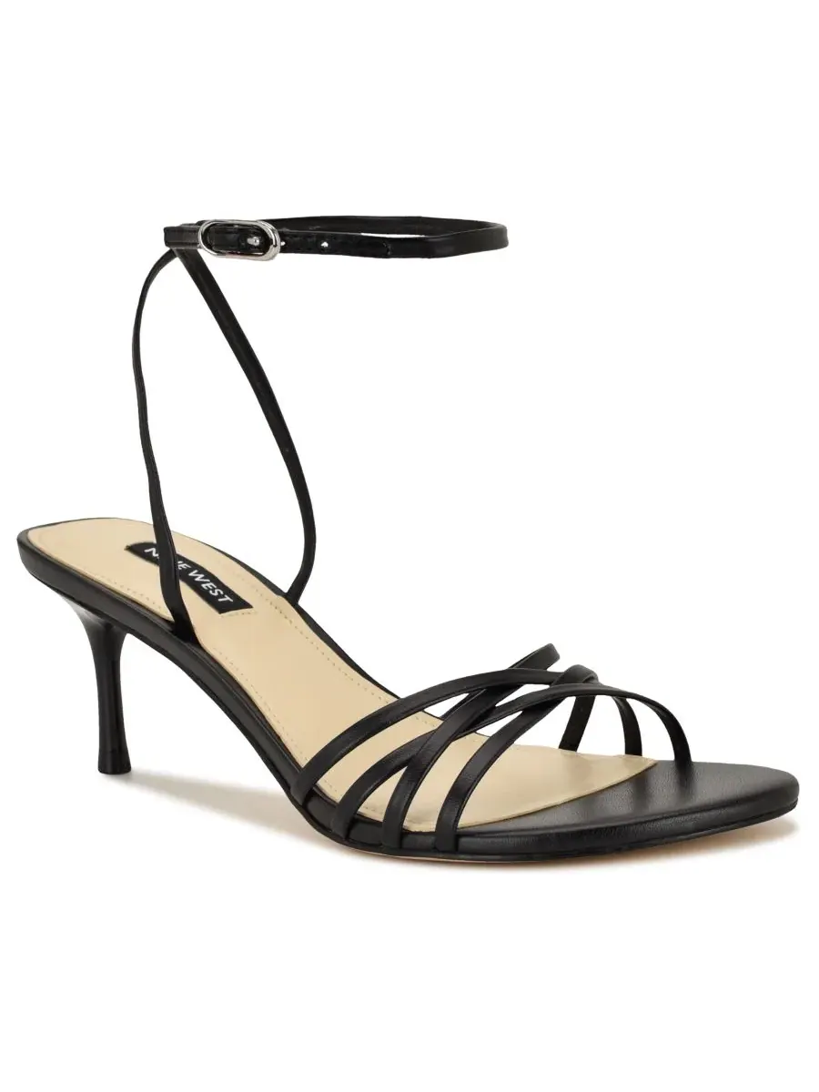 Женские сандалии Gazey на невысоком каблуке с ремешком на щиколотке Nine West — изображение 1 из 5, черный
