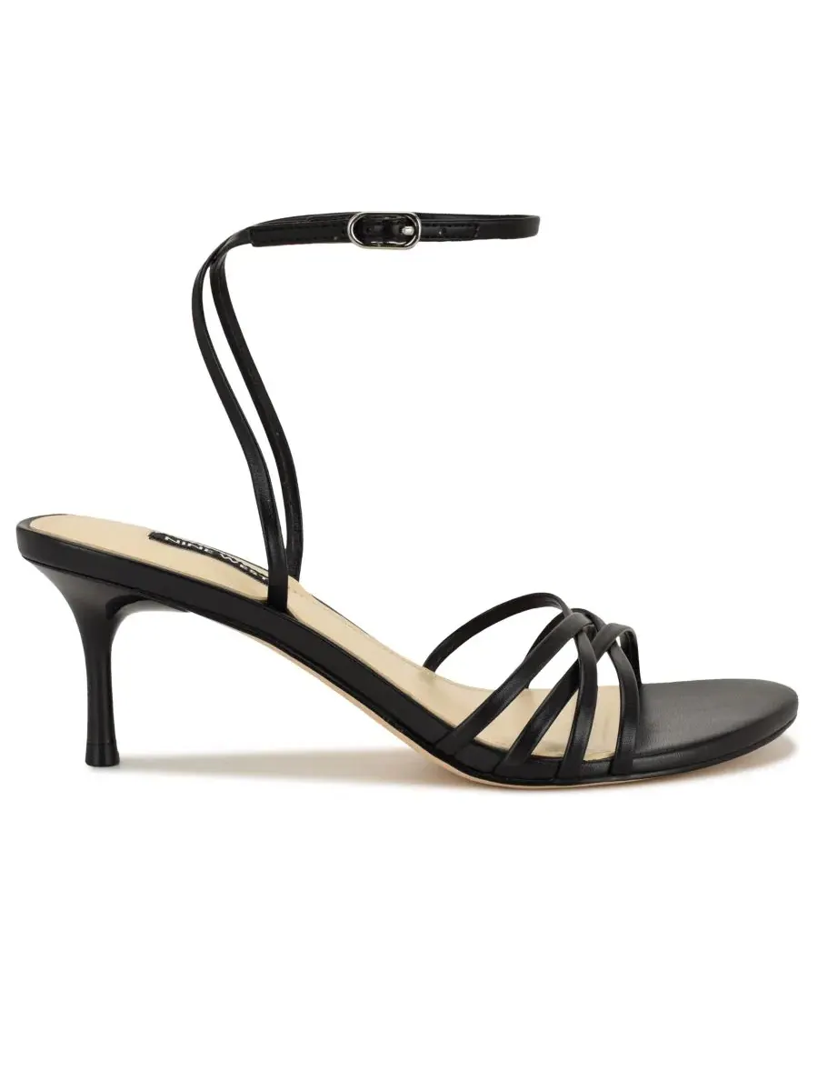 Женские сандалии Gazey на невысоком каблуке с ремешком на щиколотке Nine West — изображение 2 из 5, черный