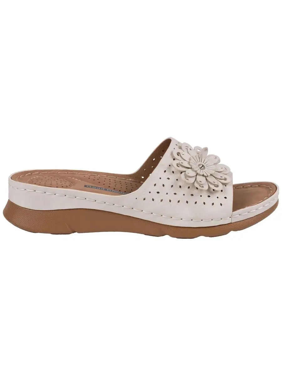 Женские удобные сандалии Gabbie Flower Rosette GC Shoes — изображение 2 из 5, ледяной
