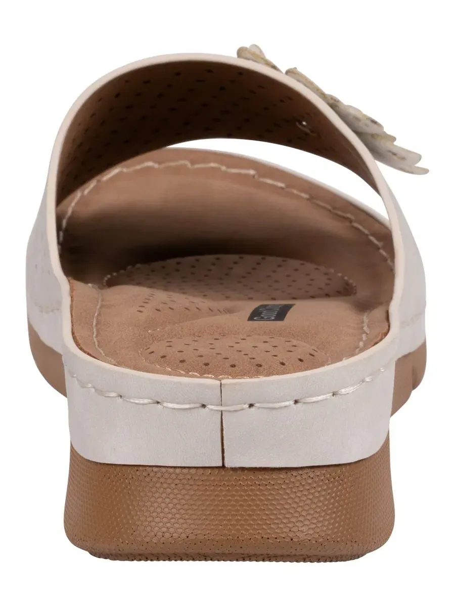 Женские удобные сандалии Gabbie Flower Rosette GC Shoes — изображение 3 из 5, ледяной