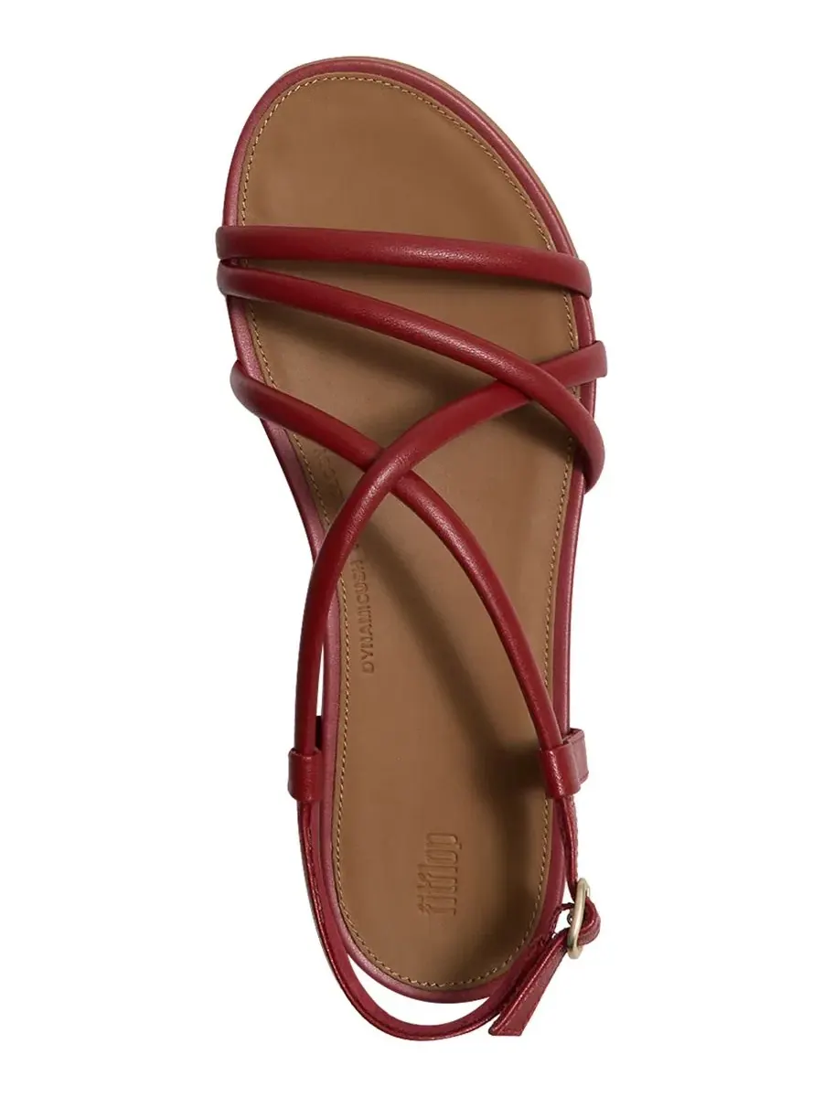 Женские кожаные сандалии Gracie с ремешками на пятке Fitflop — изображение 3 из 6, жженый ягодный