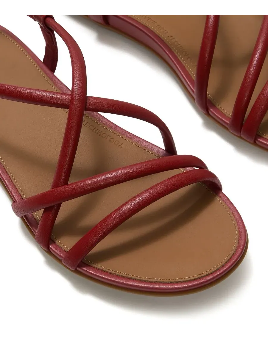 Женские кожаные сандалии Gracie с ремешками на пятке Fitflop — изображение 5 из 6, жженый ягодный