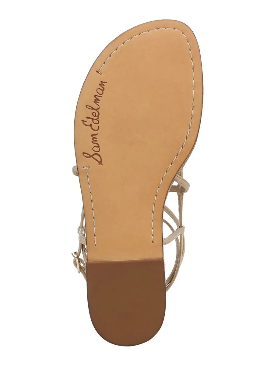 Женские сандалии Clarra на плоской подошве с ремешками Sam Edelman, светло-песочная кожа — изображение 5 из 5