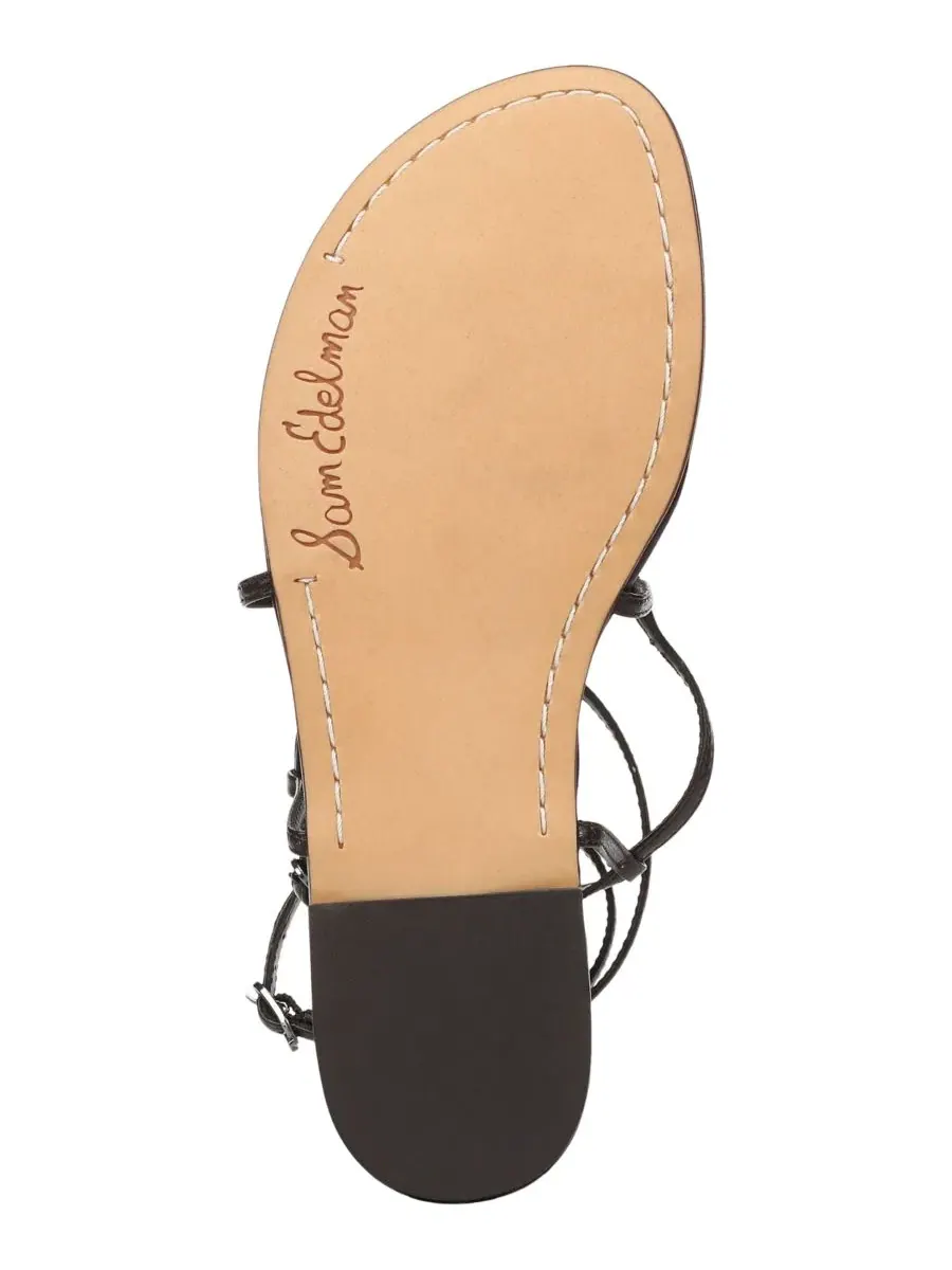 Женские сандалии Clarra на плоской подошве с ремешками Sam Edelman — изображение 5 из 5, черный