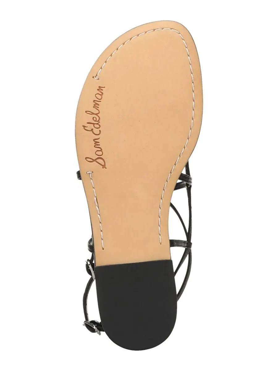 Женские сандалии Clarra на плоской подошве с ремешками Sam Edelman — изображение 5 из 5, черный
