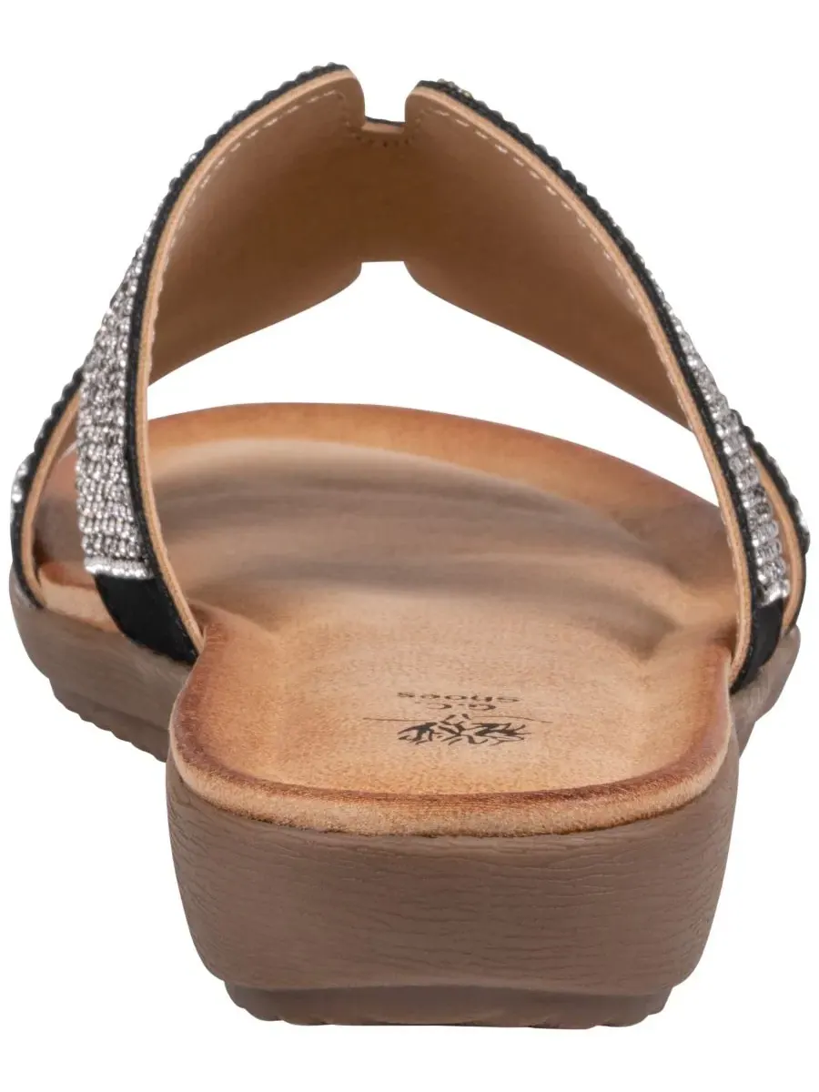 Женские сандалии Paxal с декоративной отделкой Gc Shoes — изображение 3 из 5, черный