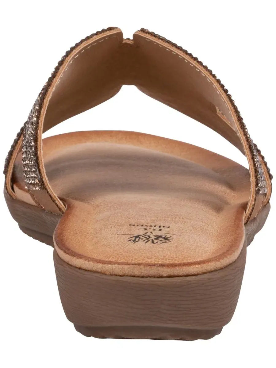 Женские сандалии Paxal с декоративной отделкой Gc Shoes — изображение 3 из 5, золотистый