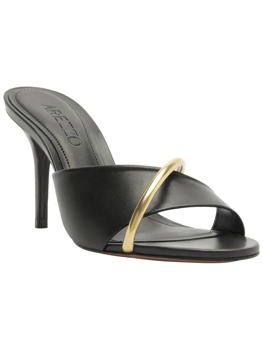 Босоножки-туфли Margaret High Stiletto с открытым носком, кожаные Arezzo