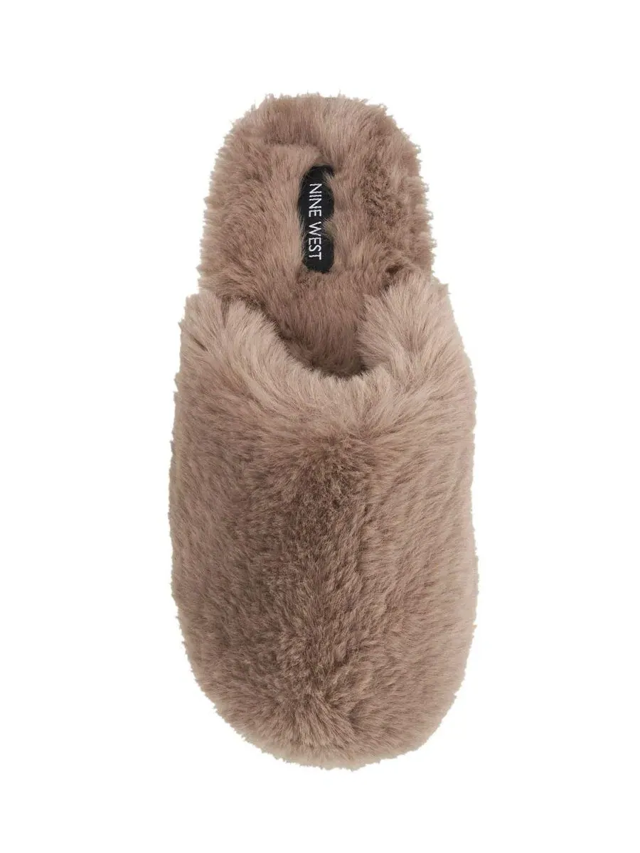 Женские тапочки-слипперы из искусственного меха Nine West — изображение 5 из 6, тауп