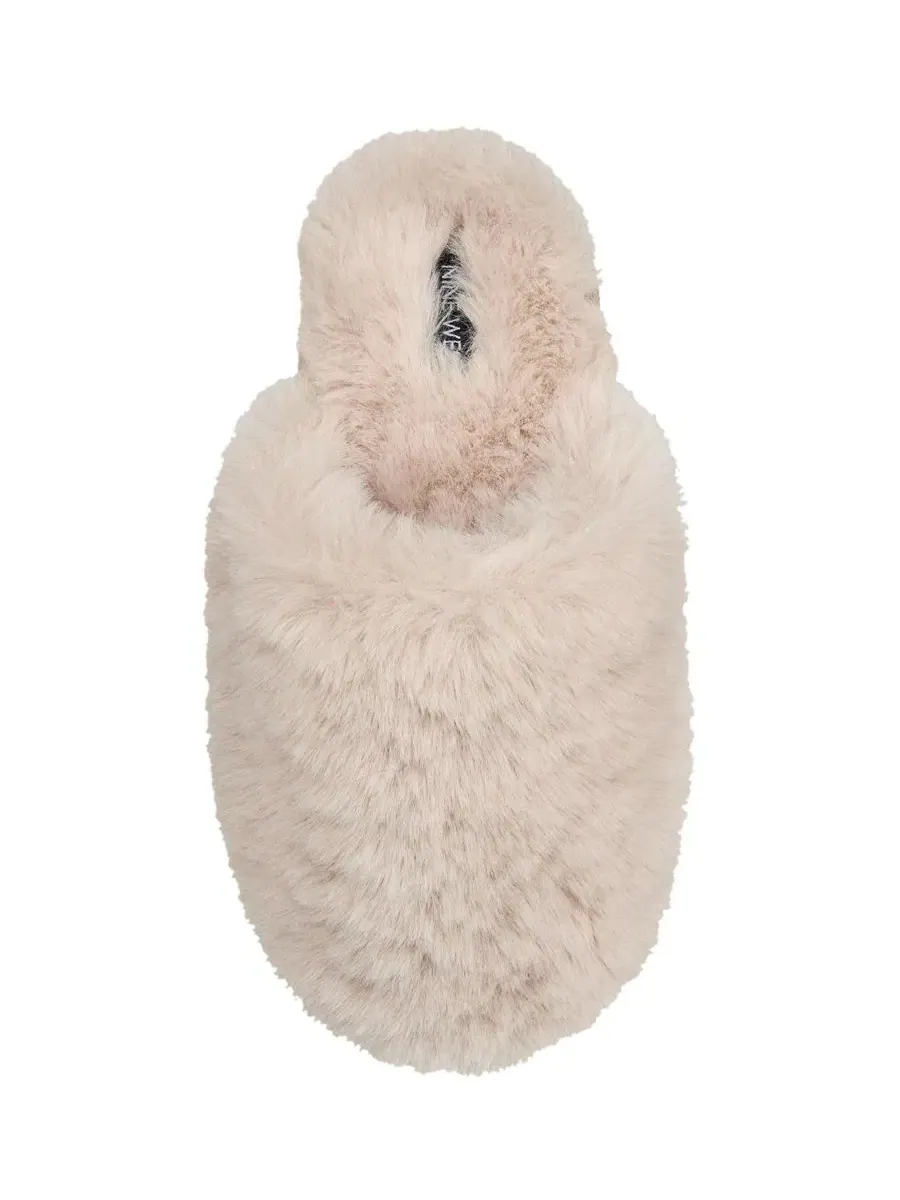 Женские тапочки-мюли с закрытым носком из искусственного меха, модель Faux Fur Closed Scuff Nine — изображение 5 из 6, белый
