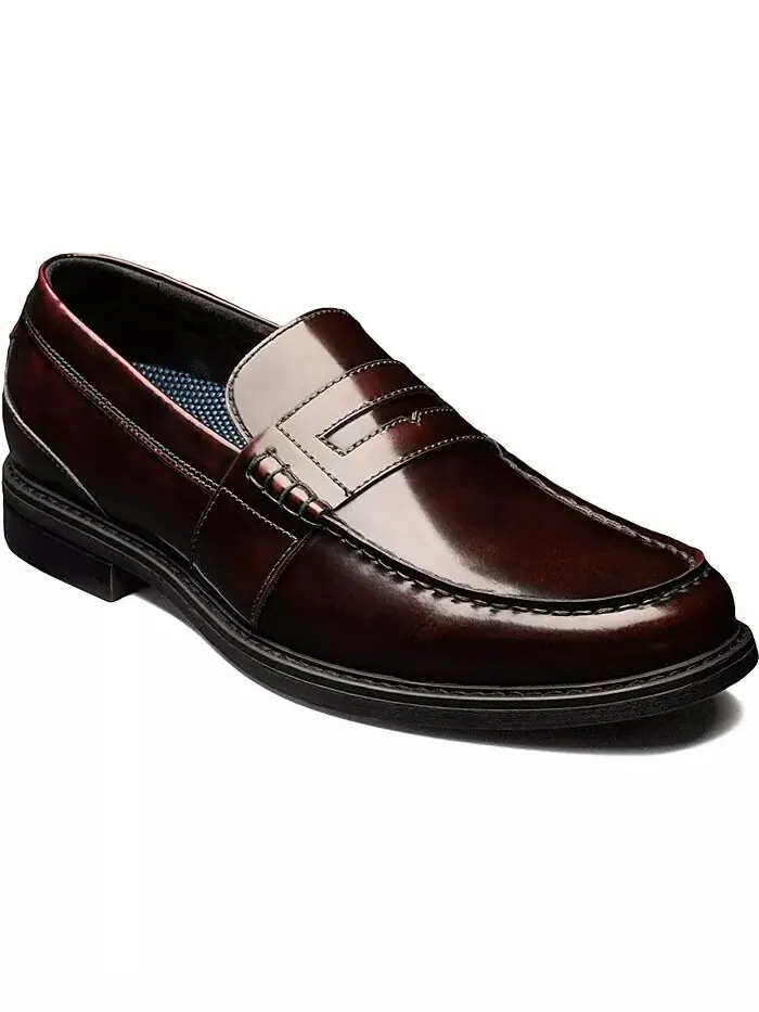Мужские пенни-лоферы Lincoln Moc Toe Nunn Bush — изображение 1 из 7, бордовый