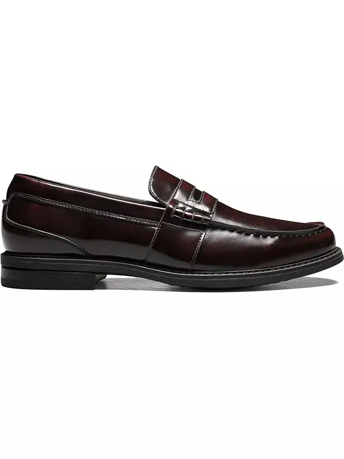 Мужские пенни-лоферы Lincoln Moc Toe Nunn Bush — изображение 2 из 7, бордовый