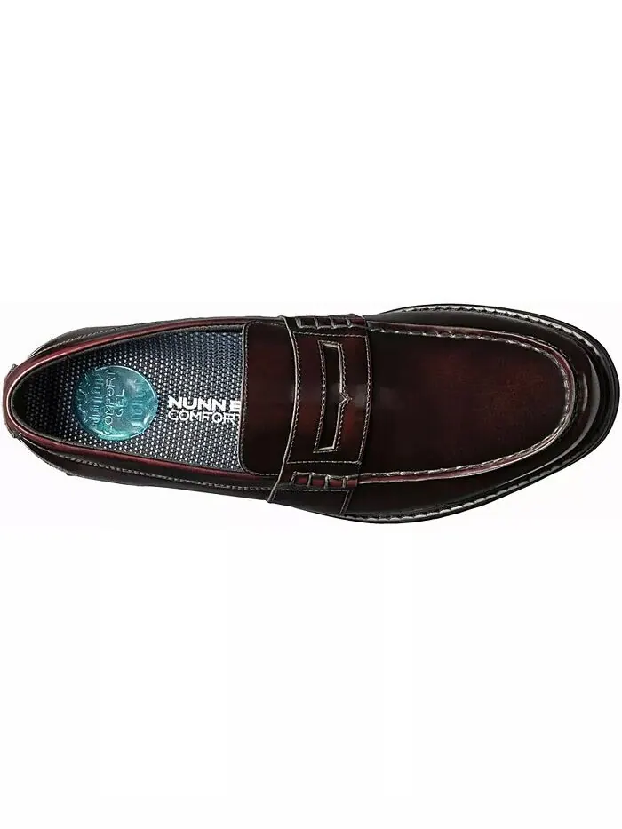 Мужские пенни-лоферы Lincoln Moc Toe Nunn Bush — изображение 4 из 7, бордовый