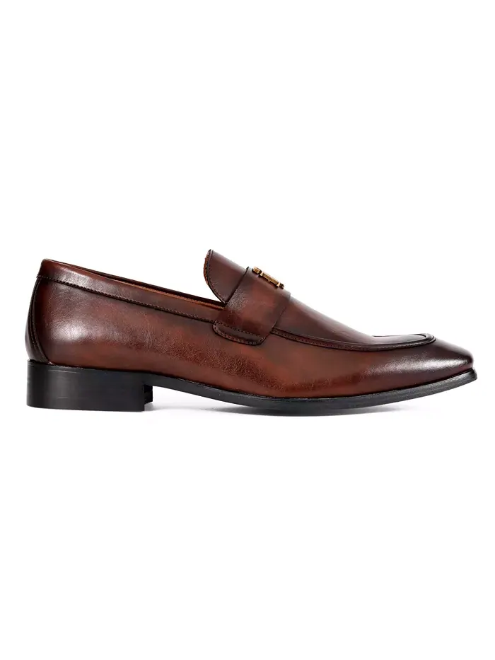 Мужские лоферы Sawlin с логотипом и декором Tommy Hilfiger — изображение 2 из 5, коричневый